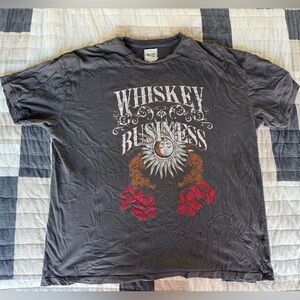 Whiskey Business Charcoal Graphic Tee